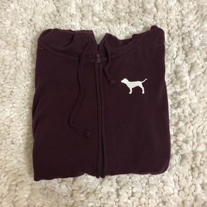 adult maroon zip up